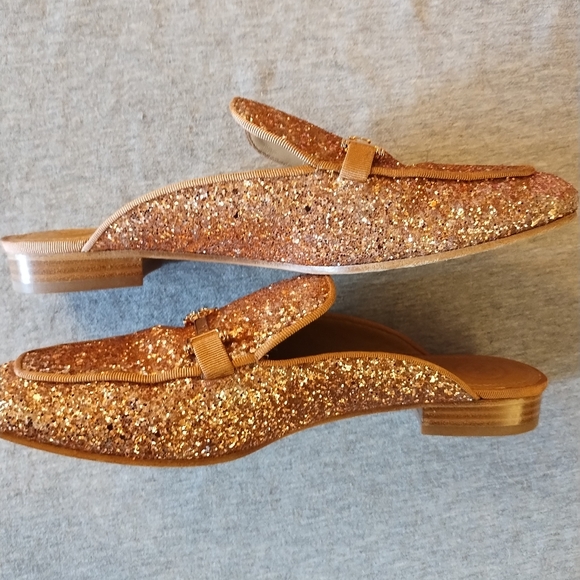 Tory Burch Amelia Glitter Backless Loafer Rose Gold Women's Size 8 - Stunning! - Picture 7 of 16